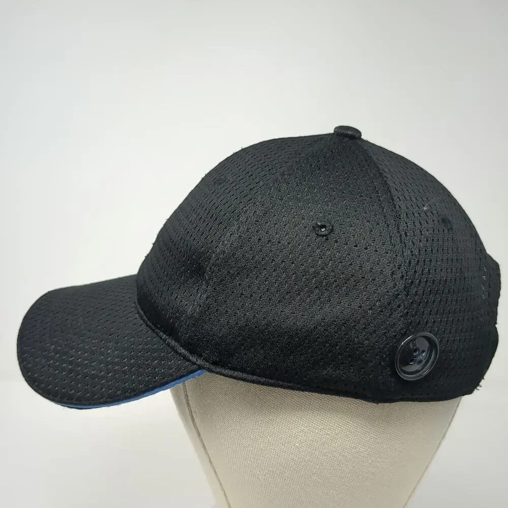 Chef Works Baseball Cap Black One Size Mesh Side Buttons for Face Mask Strapback